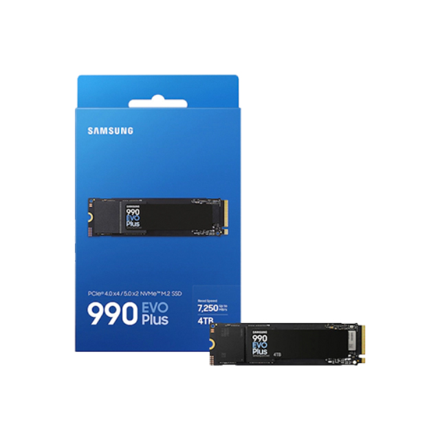Unidad de Estado Sólido SSD NVMe M.2 Samsung 990 EVO Plus, 4TB, 7,250/6,300 MB/s, PCI Express 4.0/5.0 - MZ-V9S4T0B