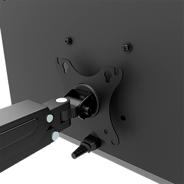 Soporte Dual de Brazo para Monitor Ovaltech OVM-D1727, Hasta 27", Sistema VESA, Inclinación +90° a -45°, Giro 360°, Gestión de Cables - OVM-D1727