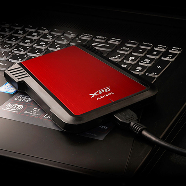 Enclosure Gabinete Externo Adata EX500 Para SSD & HDD Rojo - AEX500U3-CRD