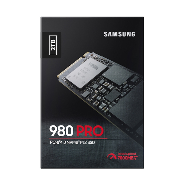 Unidad de Estado Solido SSD NVMe M.2 Samsung 980 Pro, 2TB, 7,000/5,000 Mb/s, PCI Express 4.0 - MZ-V8P2T0B/AM