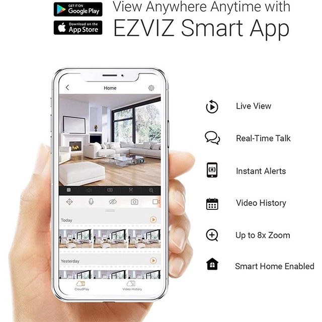 Camara Wi-Fi de seguridad para el hogar EZVIZ C6N | Full HD | Detección de movimiento | Vision Nocturna - EZC6N1C2
