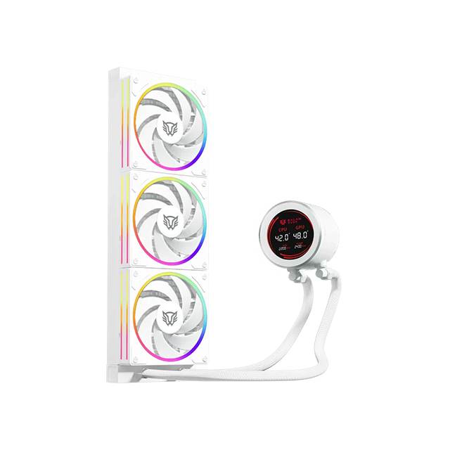 Enfriamiento Líquido Balam Rush Hydrox Expert HYX36, 360mm, 3 Ventiladores, Display LCD 2.1", ARGB, Blanco - BR-941839