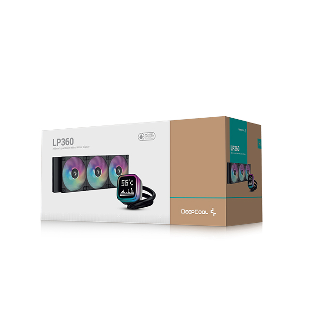 Enfriamiento Líquido DeepCool LP360, 360mm, 3 Ventiladores ARGB, Pantalla Digital, Negro - R-LP360-BKMSNC-G-1