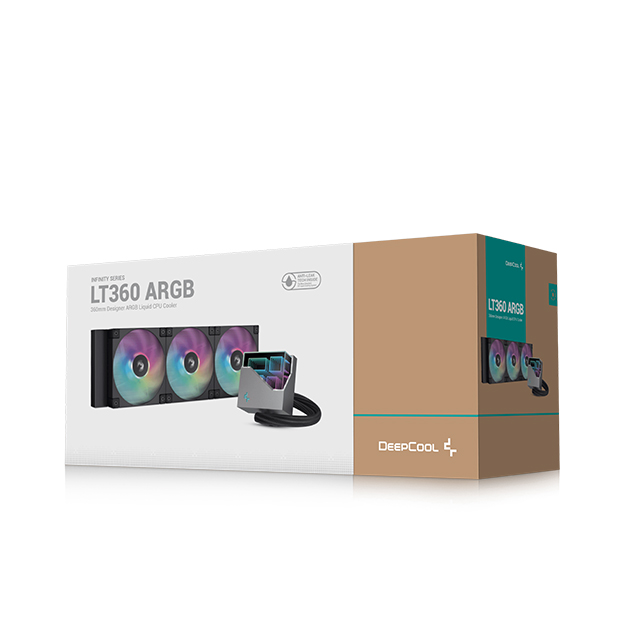 Enfriamiento Líquido DeepCool LT360 ARGB, 360mm, 3 Ventiladores ARGB, Negro - R-LT360-BKAMNC-G-1