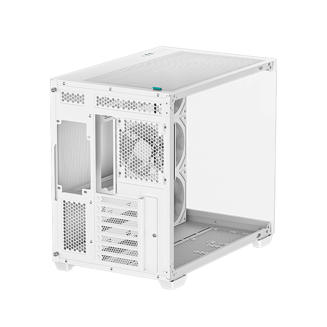 Gabinete DeepCool CG530 4F WH, Blanco, 4 Ventiladores ARGB, Cristal Templado, ATX, Doble Cámara - R-CG530-WHADA4-G-1