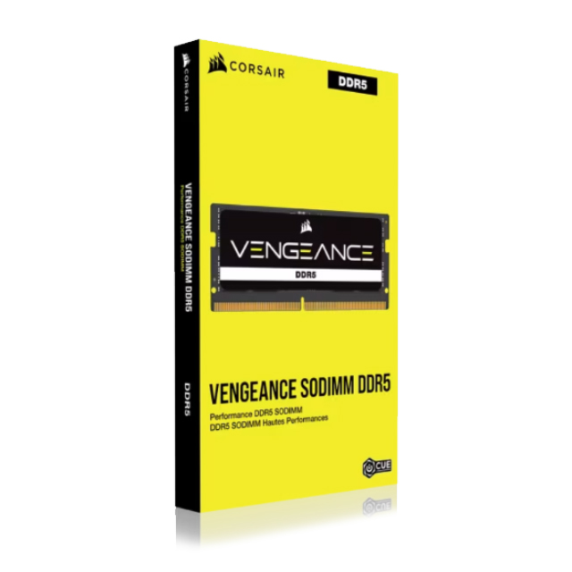 Memoria RAM Corsair Vengeance, 96GB, 2x48GB, DDR5, 4800MHz, SO-DIMM, Negro - CMSX96GX5M2A4800C40