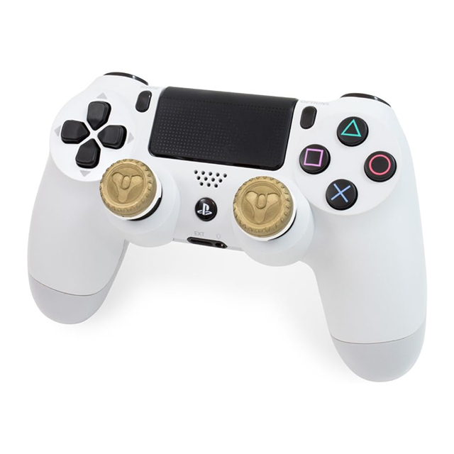 KontrolFreek - Destiny 2 CQC Signature Edition - para PS4 | Performance Thumbsticks | 2 Alturas Medias, Precisión en Combate Cercano | Dorado