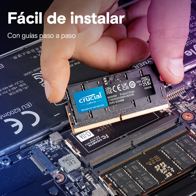 Memoria RAM Crucial 48GB DDR5-5600 SODIMM, 262-pin, CL46, 1.1V - CT48G56C46S5