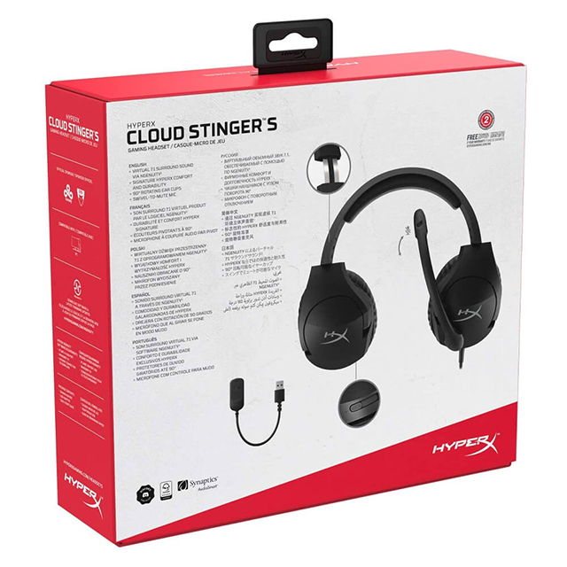 Diadema HyperX Cloud Stinger S, Alámbrico, 3.5mm, PC, PS4, Xbox One, Nintendo Switch, Moviles Device, 7.1 Surround (Ngenuity) - HHSS1S-AA-BK/G
