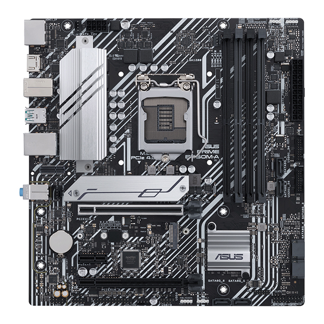Tarjeta Madre Asus Prime B560M-A, 10-11 Gen Intel, LGA1200, Micro-ATX, DDR4 5000Mhz, M.2, Aura Sync