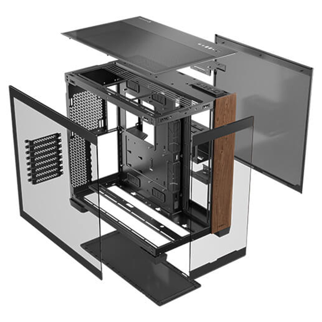 Gabinete Antec Constellation C8 Wood, E-ATX, Cristal templado/Madera, Sin fuente, 1x USB-C, 2x USB 3.0, Negro - 0-761345-10079-3
