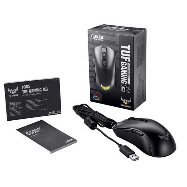 Mouse Asus TUF Gaming M3, Alámbrico, USB, 7,000 DPI, RGB, Aura Sync
