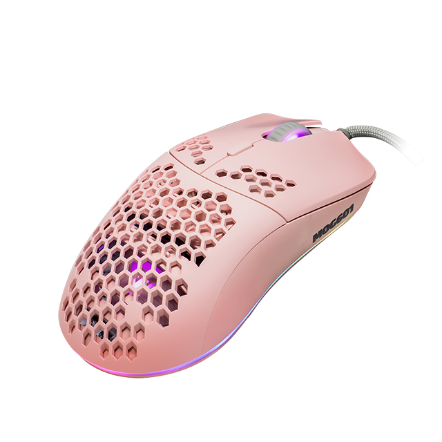 Mouse GameFactor MOG601-WH | Blanco | Ultralight | Alámbrico | RGB | 16,000 DPI | PIXART 3389 | 7 Botones  