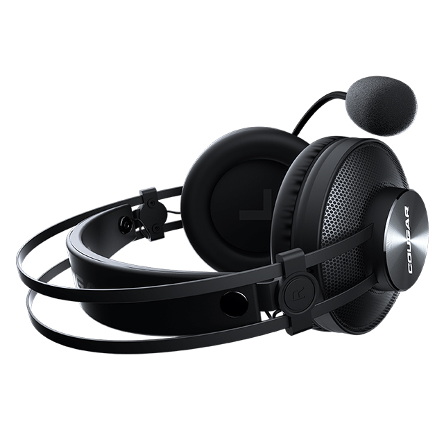 Diadema Cougar Immersa Essential Negro, Alámbrico, 3.5mm, PC, PS4, Xbox One, Switch, Mobile, Stereo, 3H350P40B.0001