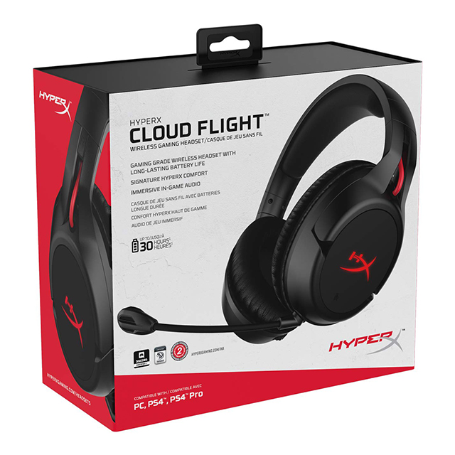 Diadema HyperX Cloud Flight, Inalámbrico, 7.1 Surround / USB / PC / PS4 / PS5 /- HX-HSCF-BK/AM