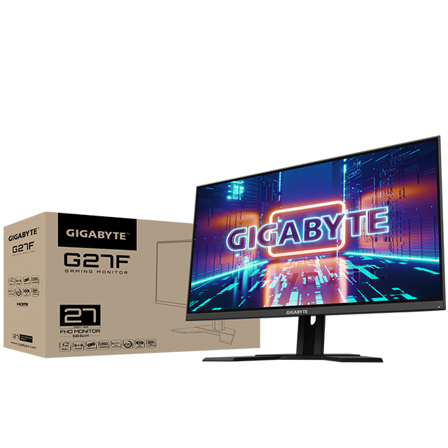 Monitor Gigabyte G27F SA 27", 1920 x 1080, IPS, 1MS, 144Hz, HDMI, Displayport, USB3.0, AMD Freesync, Bocinas