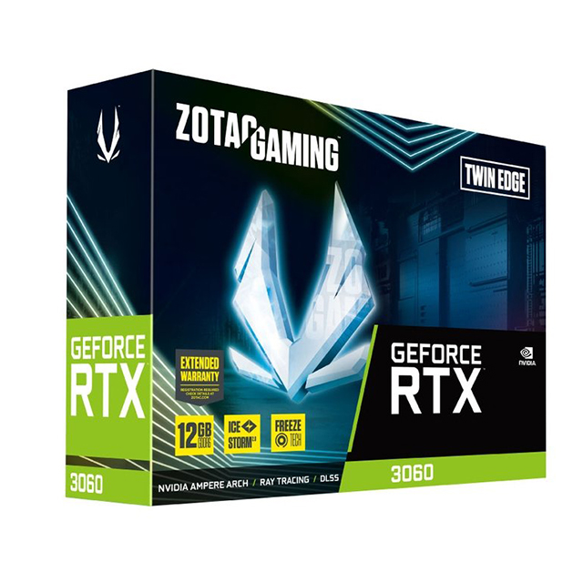 Tarjeta de video Nvidia Zotac Gaming Geforce RTX 3060 Twin Edge, 12GB GDDR6 LHR - ZT-A30600E-10M - (Venta exclusiva por transferencia electrónica o depósito bancario)