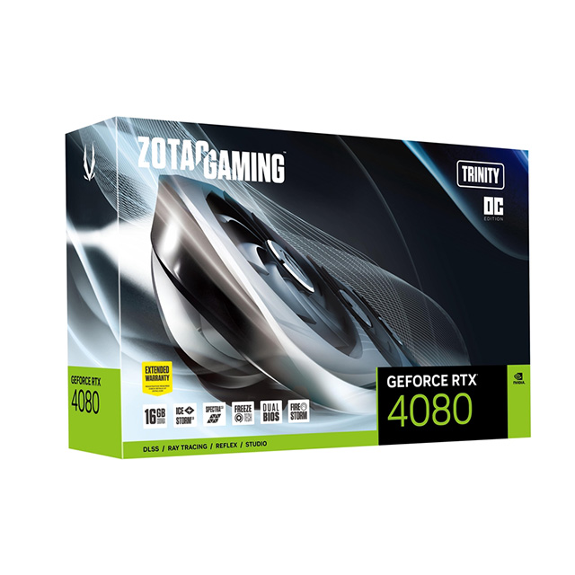 Tarjeta de video Nvidia Zotac Gaming GeForce RTX 4080 16GB Trinity OC, GDDR6X, Sectra 2.0 RGB Lighting - ZT-D40810J-10P