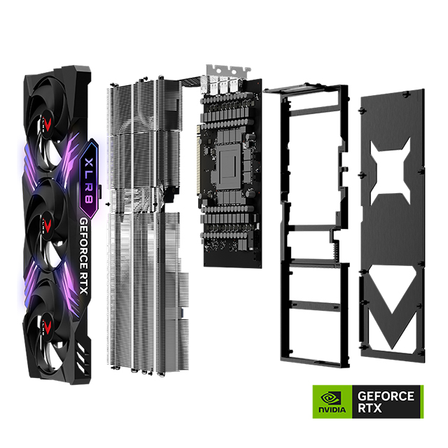 Tarjeta de video Nvidia PNY GeForce RTX 4090 24GB XLR8 Gaming VERTO EPIC-X RGB Overclocked Triple Fan DLSS 3 GDDR6X - VCG409024TFXXPB1