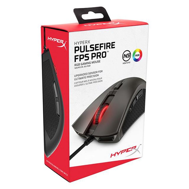 Mouse HyperX Pulsefire FPS Pro RGB, Alámbrico, 16,000 DP, HX-MC003B, 4P4F7AA