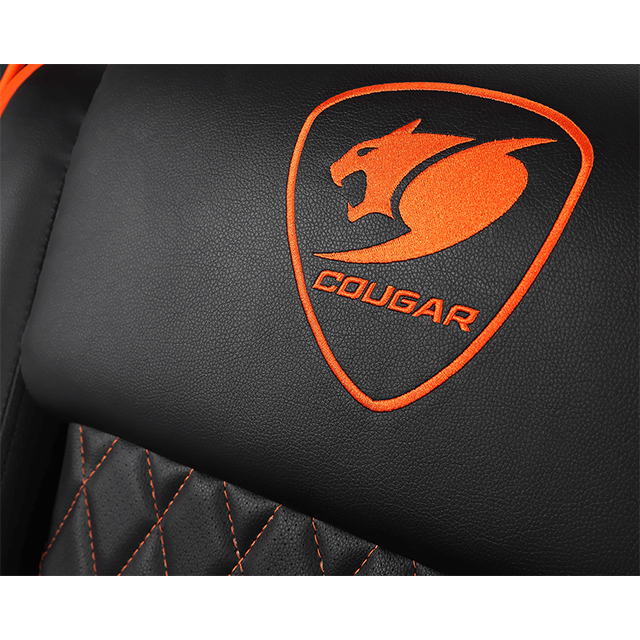 Sofá Gamer COUGAR Ranger One, reclinable, reposapiés plegable, soporte lumbar, negro/naranja – CGR-SA1