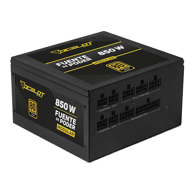 Fuente de Poder Ocelot Gaming OPS850, 850W, ATX, Modular, 80 Plus Gold, Color Negro – CSP-524
