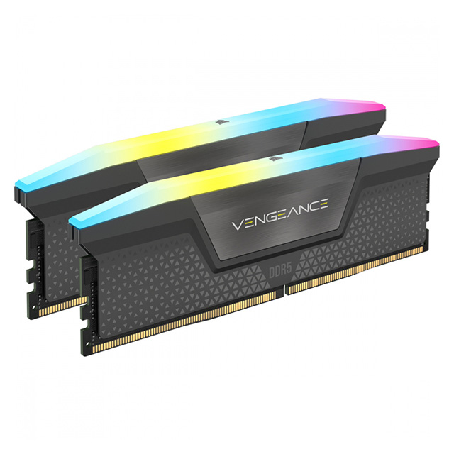 Memoria RAM Corsair Vengeance, 32GB, 2x16, DDR5, 5600Mhz, RGB, Gris - CMH32GX5M2B5600Z40