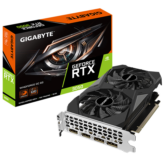 Tarjeta de video Nvidia Gigabyte Windforce OC GeForce RTX 3050, 6GB GDDR6 - GV-N3050WF2OC-6GD