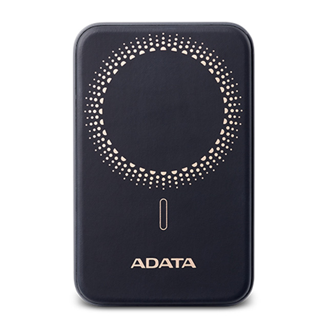 Power Bank Adata PR050 Magnetic, 5000 mAh, Carga inalambrica magnetica, Hasta 2 dispositivos a la vez, USB Tipo-C - PR050-11BK