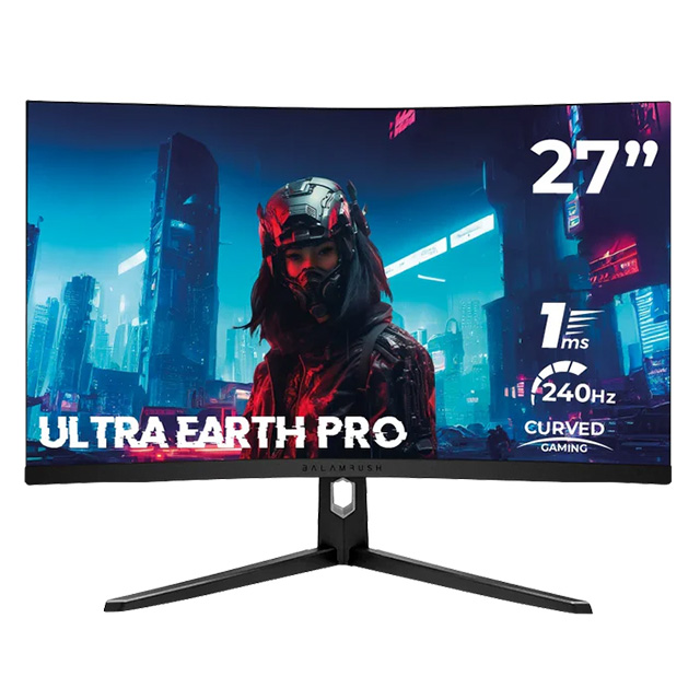 Monitor Balam Rush Ultra Earth Pro MGP27C, 27", 1920 x 1080, 240Hz, 1ms, 2xHDMI, 1xDP, 3.5mm, RGB, Curvo - BR-938631