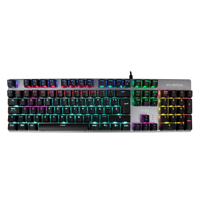 Teclado Gamer Balam Rush Alba KG745, Mecanico, Tecla Azul, RGB, Anti Ghosting, USB, Teclas Programables - BR-929653