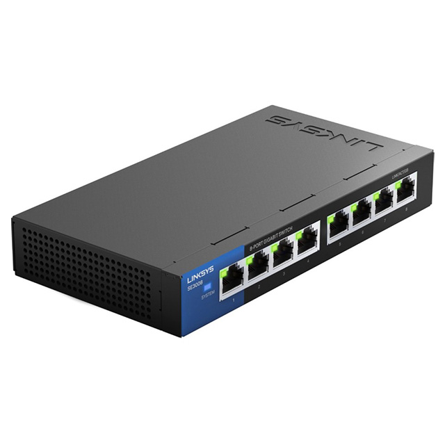 Switch Linksys SE3008 de 8 puertos 10/100/1000Mbps - H450013