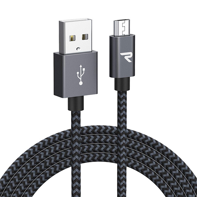 Cable Rampow Micro-USB a USB-A, Nylon trenzado, 3 metros - RAMPOW-M12-US