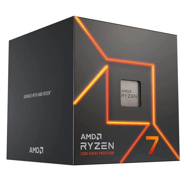 Procesador AMD Ryzen 7 7700, 8 Cores, 15 Threads, 3.8GHz Base, 5.3GHz Max, Socket AM5, Radeon Graphics - 100-100000592BOX