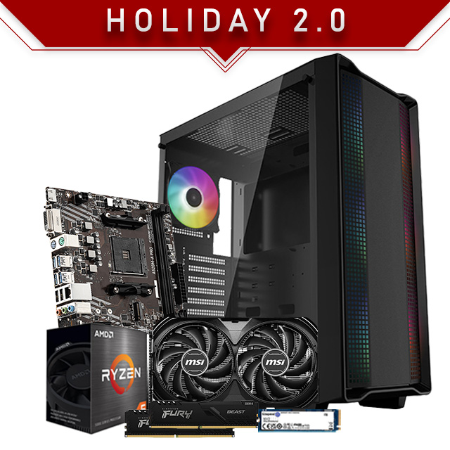 PC Gamer Holiday 2.0 | AMD Ryzen 5 5600GT| Nvidia RTX 4060 8GB | 16GB DDR4 | 1000GB SSD M.2 