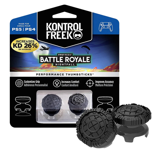 KontrolFreek - Battle Royale: Nightfall - para Ps4 y Ps5, Performance Thumbsticks, 2 Alturas elevadas, Versátil