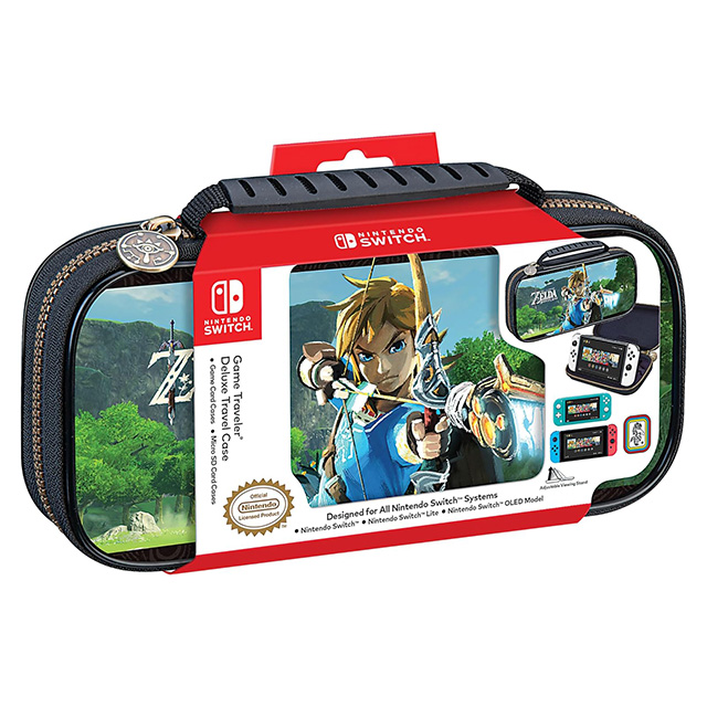 Estuche de Viaje para Nintendo Switch Edicion The Legend of Zelda: Breath of the Wild, Resistente, Incluye fundas para juegos