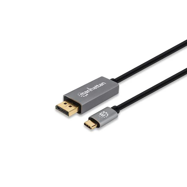 Cable USB-C a DisplayPort Manhattan, 3 Metros, 4k@120Hz, 1080&1449@144HZ - 354851