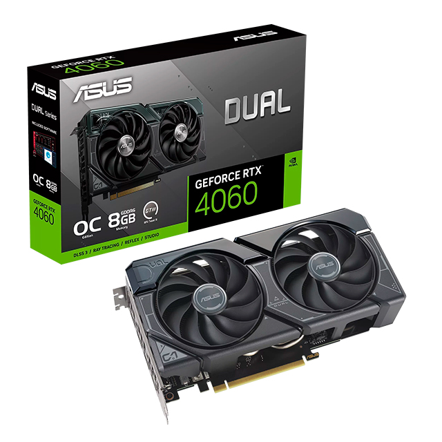 Tarjeta de video Nvidia Asus GeForce RTX 4060 Dual OC V2, DLSS 3, RAY TRACING, REFLEX, STUDIO, 8GB GDDR6 - DUAL-RTX4060-O8G-V2