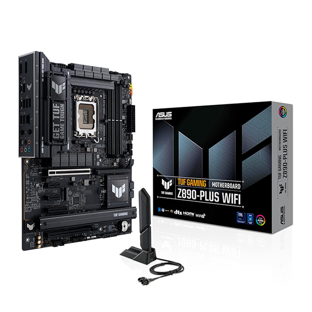 Tarjeta Madre Asus Tuf Gaming Z890-Plus WiFi , ATX, LGA1851, DDR5 9,066Mhz OC, x4 M.2, WiFi 7 , Bluetooth 5.4 - Z890-PLUS-WIFI