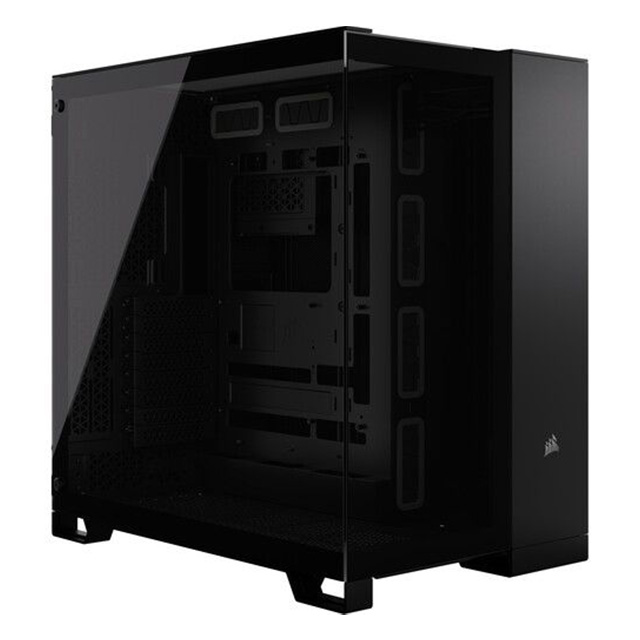 Gabinete Corsair 6500X, E-ATX, Cristal Templado Panoramico, Doble Camara, Compatible con BTF, Sin Ventiladores, Negro - CC-9011257-WW