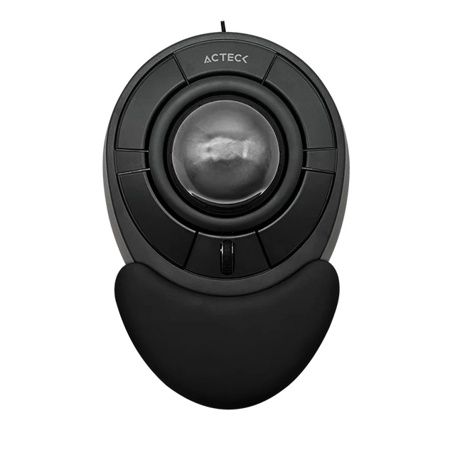 Mouse Acteck Virtuos Art X, Alámbrico, TrackBall, Ergonomico, 1,600 DPI, Negro - AC-939584