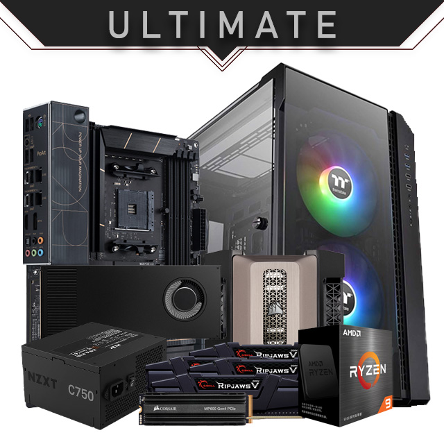 PC Workstation Ultimate | AMD Ryzen 9 5900X | 128GB 3200Mhz | Quadro RTX A5000 24GB | 2TB NVMe M.2