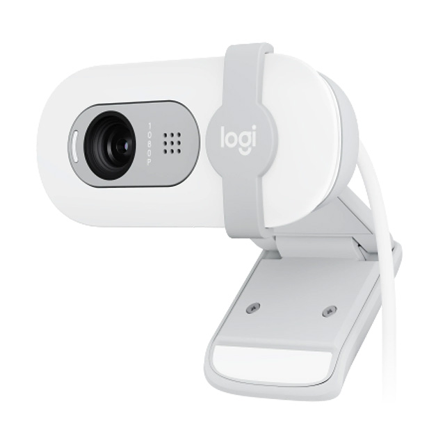 Camara Web Logitech Brio 100, 1080P 30 Fps. 720p 60 Fps, Blanco - 960-001615