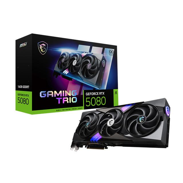 Tarjeta de video Nvidia MSI GeForce RTX 5080 Gaming Trio OC, 16GB GDDR7, PCI Express 5.0 (PREGUNTA POR DISPONIBILIDAD)