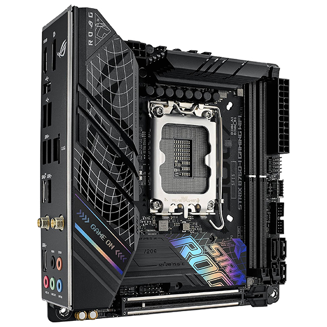Tarjeta Madre ASUS ROG Strix B760-I Gaming WiFi, Mini-ITX, 12th, 13th & 14th Gen Intel, LGA 1700, DDR5 7600MHz, PCIe 5.0, Wi-Fi 6E, Bluetooth v5.3 - B760-I-ROG-STRIX-GAMING-WIFI