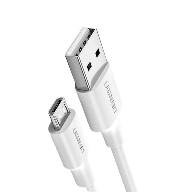 Cable UGREEN USB-A a Micro-USB 1.5m, Blanco - 60142