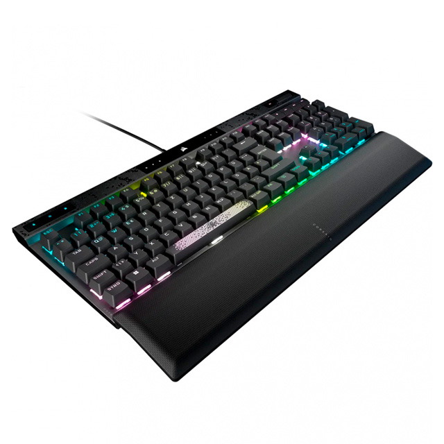 Teclado Corsair K70 RGB Max con teclas PBT Double Shot Pro, Magnetico-Mecanico, RGB, Alámbrico, Negro, Ingles - CH-910961G-NA