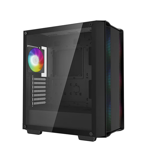 Gabinete DeepCool CC560 ARGB V2, Midtower, 4 ventiladores ARGB, ATX, Negro - R-CC560-ARGB V2