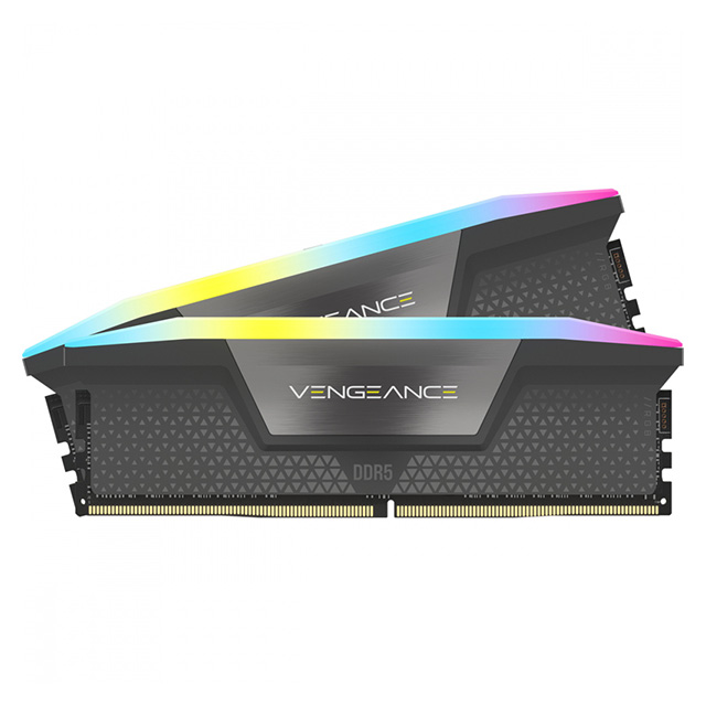 Memoria RAM Corsair Vengeance, 32GB, 2x16, DDR5, 5600Mhz, RGB, Gris - CMH32GX5M2B5600Z40